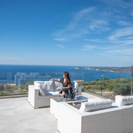 Panorama Blue Kefalonia - Luxury In Lourdata 别墅 Simotáta